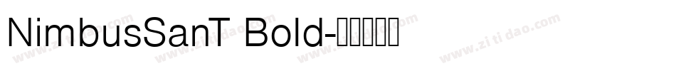 NimbusSanT Bold字体转换